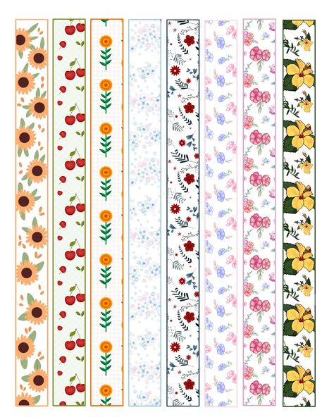 Printable Washi Tape Stickers, Agenda Vintage, Vintage Journaling, Printable Paper Patterns, Printable Stationary, Tape Sticker, Washi Tape Planner, Tape Pattern, صفحات التلوين