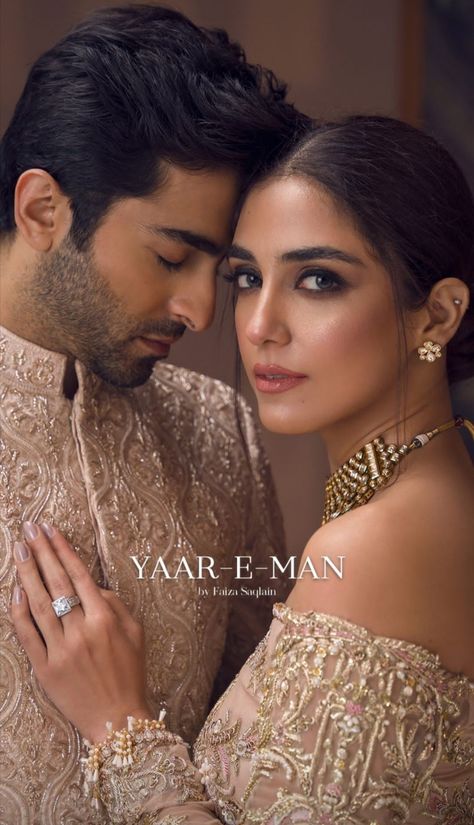 Maya Ali And Sheheryar Munawar, Sheheryar Munawar, Engagement Portraits Poses, Bride Groom Poses, Indian Wedding Poses, Bride Photos Poses, Groom Photoshoot, Indian Couple, Engagement Photography Poses