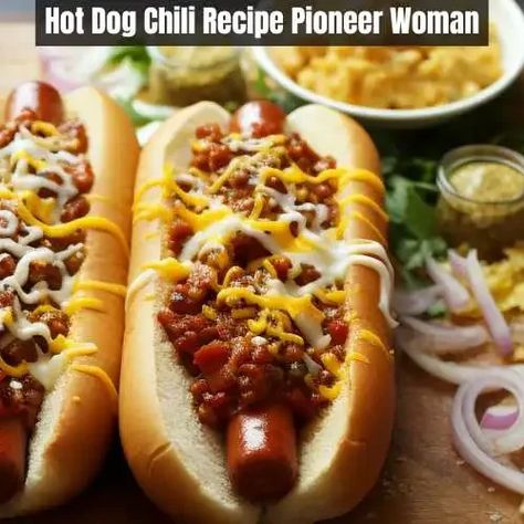 Hot Dog Chili Recipe Pioneer Woman - Easy Kitchen Guide Chili Dogs Recipe, Chili For Hot Dogs Recipes, Easy Hot Dog Chili Recipe, Chili Recipe Pioneer Woman, Pioneer Woman Chili, Easy Hot Dog Chili, Hot Dog Chili Recipe, Chili Dog Sauce, Basic Chili