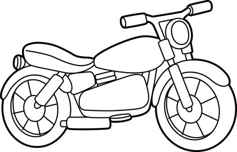 Motorcycle Clipart, Travel Theme Classroom, Kids Motorcycle, Kid Coloring Page, Motorcycle Pictures, Kids Vector, Motorcycle Art, Sepeda Motor, Canvas Gift