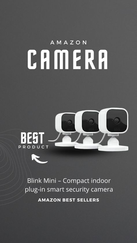 Blink Mini – Compact indoor plug-in smart security camera, 1080p HD video, night vision, motion detection, two-way audio, easy set up, Works with Alexa – 3 cameras (White) #blinkcamera #blinkfloodlightcamera #wirelesscamera #amazonblinkcamera #securitycamera #electronics #gadgets #accessories #amazon Blink Camera, Amazon Devices, Wireless Camera, Electronics Gadgets, Flood Lights, Night Vision, Security Camera, Cameras, It Works