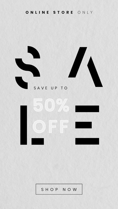 Sale Off Poster Design, Black Friday Campaign Ideas, 50 Off Sale Poster, On Sale Poster, 50% Off, Sale Poster Ideas, Fashion Sale Design, Ig Story Background, Sale Story