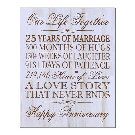 "The 25th Wedding Anniversary Gift is the perfect gift for him, your wife, husband, parents, sibling, friend, or close relative to celebrate their wedding anniversary. Carefully handcrafted and laser engraved, the wood plaque makes for a beautiful home decor piece that will light up the room and serve as a reminder of those precious memories they cherish so much. Comes in a wide array of anniversary years to accommodate to your preferences. Can be hung on a wall or seated on a flat surface. - Di 55th Anniversary Gifts, 45th Anniversary Gifts, Anniversary Years, 65th Wedding Anniversary, 70th Wedding Anniversary, 55th Wedding Anniversary, 35th Wedding Anniversary, 15th Wedding Anniversary, Girlfriend Anniversary Gifts