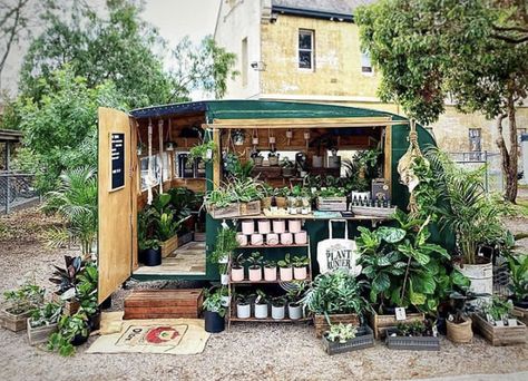 Pop Up Plant Shop, Mobile Plant Shop, Plant Truck, Indoor Plant Food, Plant Shops, Sacred Garden, Cafe Shop Design, Flower Truck, Dream Nurseries