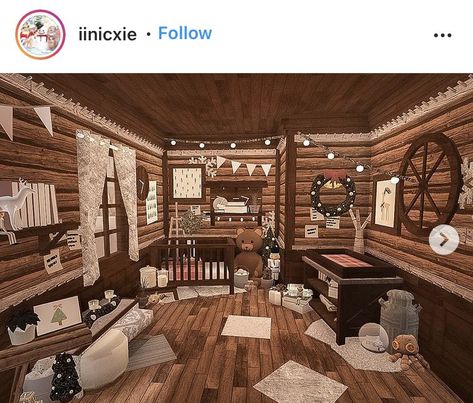 Bloxburg Rustic House Ideas, Roblox Bloxburg Christmas House, Grunge House Bloxburg, Bloxburg Cabin Bedroom, Bloxburg Cabin Interior, Christmas Cabin Bloxburg, Rustic Bloxburg House, Bloxburg Cabin Ideas, Cabin Bloxburg