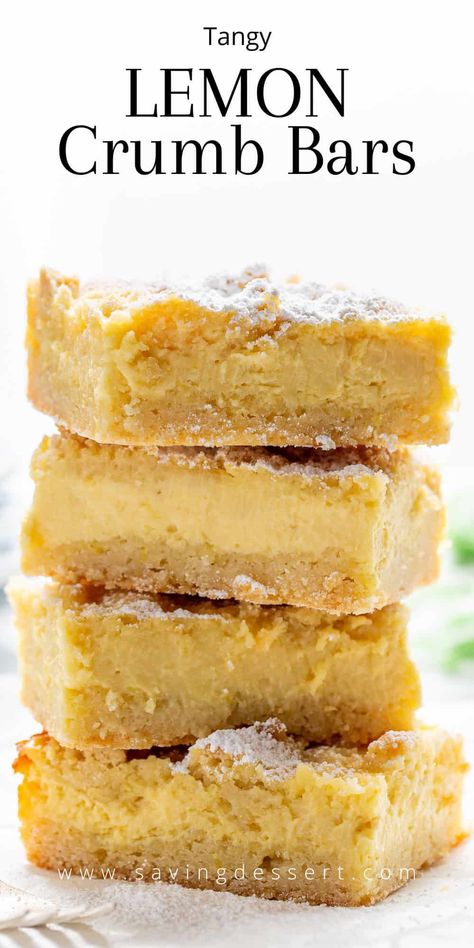 Lemon Crumb Bars Easy To Make Treats, Lemon Crumb Bars, Making Half A Recipe, Easy Lemon Pie, Easy Lemon Bars, Lemon Desserts Easy, Lemon Bars Easy, Crumb Bars, Lemon Pie Filling