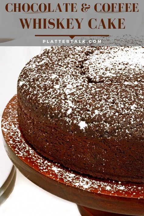 Chocolate & Coffee Whiskey Cake is a simple dessert recipe using ordinary ingredients that you probably already have on hand. #plattertalk #food #simple #jackdaniels #recipe #dessert #frosting #coffee #cupcakeschocolaterecipe Whiskey Cake Recipe, Guinness Chocolate, Guinness Cake, Whiskey Cake, Food Simple, White Cake Recipe, Vanilla Cake Mixes, Simple Dessert, Dessert Simple