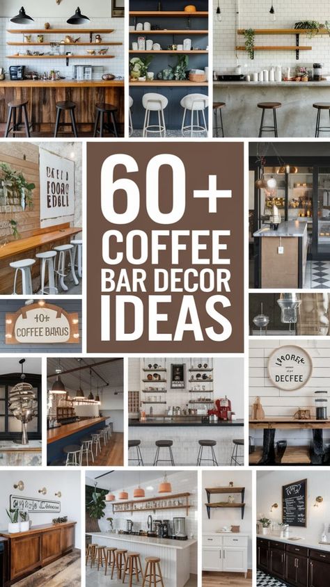 Transform your space with these creative Coffee Bar Decor Ideas! From stylish mugs to cozy accents, make your home coffee station your favorite spot. ☕✨ #CoffeeBarDecor #HomeCoffeeBar #CoffeeStation #InteriorDesign #DecorIdeas #HomeStyling #CoffeeLovers #CozyVibes Coffee Bar Decor Ideas, Home Coffee Station, Bar Decor Ideas, Cocktail Station, Home Coffee Stations, Coffee Bar Decor, Home Coffee Bar, Creative Coffee, Diy Bar