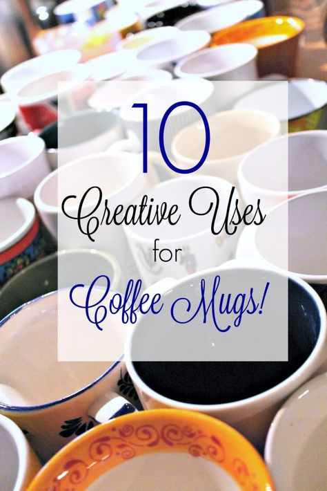 10 Uses for Coffee Mugs When They Are Taking Over Your Cabinets! Upcycle Coffee Mugs, Coffe Mug Cake, Coffee Cup Crafts, Coffee Mug Crafts, Gift Wrapping Station, Mug Crafts, Succulent Garden Diy, Easy Coffee, Small Desserts