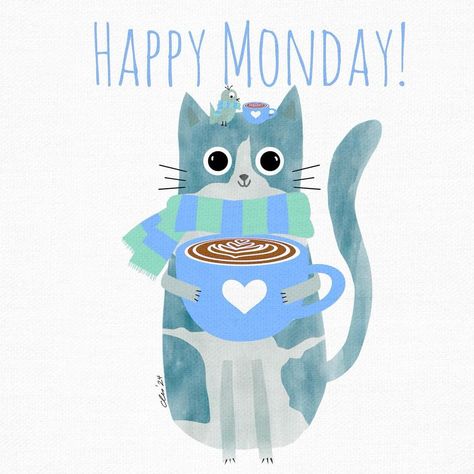 Happy Monday!! The Coffee Besties wish you a week filled with love, joy and lots of… | Instagram Monday Mindset, Twee Aesthetic, Monday Cat, Coffee Magic, Monday Wishes, Good Morning Cartoon, Good Morning Monday, Lots Of Coffee, Monday Coffee