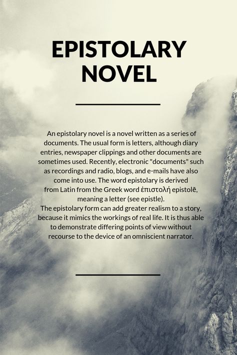 https://en.wikipedia.org/wiki/Epistolary_novel?fbclid=IwAR1CBG_Ht-xgWy6cHKQUkIH1cG2tAG7KL6CCb4YcEPW5yOAs1aSHnsAg5Jo Epistolary Writing, Epistolary Novels, Letter Writing, Big Bang Theory, Creative Writing, Writing A Book, Time Travel, Bigbang, Science Fiction