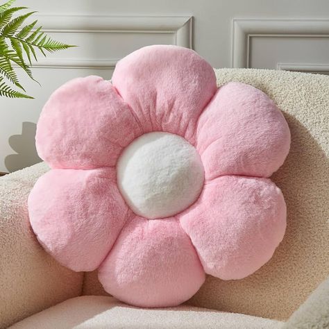 Amazon.com: Vdoioe Pink Flower Pillow，Flower Shaped Throw Pillow 15.7In Daisy Pillow Cushion Cute Flower Seating Cushion Home Decorative Pillows for Sofa Couch Bed : Home & Kitchen Sakura Pillow, Flower Shaped Pillow, Daisy Pillows, Bed Chair, Reading Area, Shaped Pillow, Dorm Bedroom, Pillows Flowers, Decor Pillows