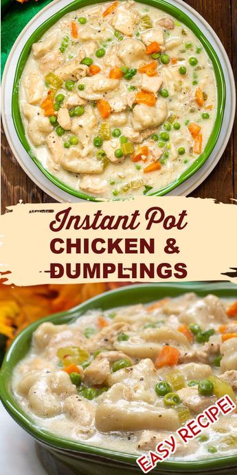 Instant Pot Chicken And Dumplings, Ip Chicken, Southern Comfort Food, Instant Pot Pasta Recipe, Dumplings For Soup, Instant Pot Soup Recipes, Best Instant Pot Recipe, Comfort Food Southern, Instant Pot Soup