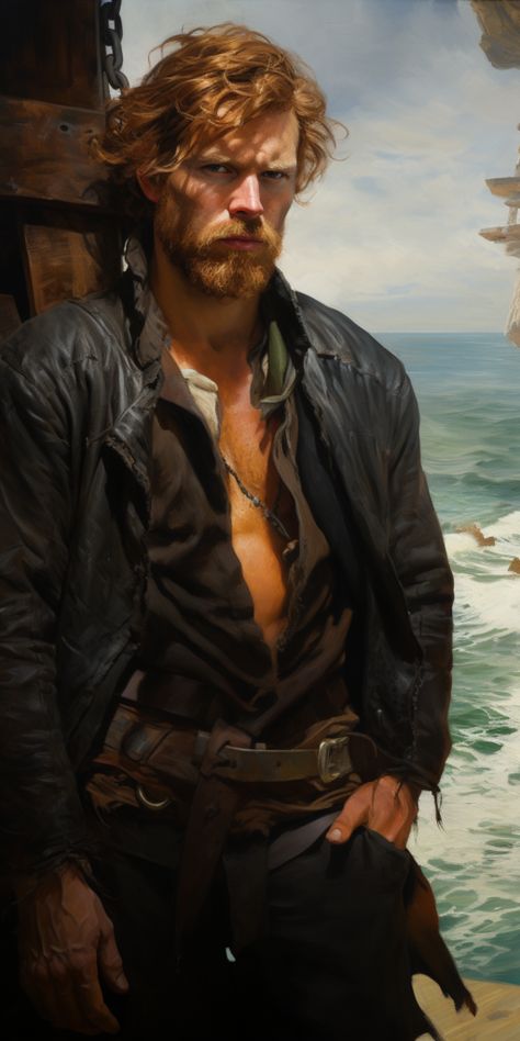 Pirate Character Art Male, Pirate Woman Art, Npc Dnd, Fantasy Pirate, Mens Pictures, Gentleman Pirate, Pirate Stuff, Deep Set Eyes, Art Male