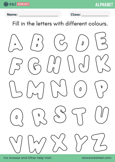 Help your child learn the alphabet with our fun and easy color Alphabets Worksheet! This worksheet is perfect for young learners in preschool, kindergarten, or early grade levels, designed to improve their handwriting and letter recognition skills. Follow A to Z Worksheet For More and Must visit our Website. #alphabet #abcd #alphabettracingworksheet #letteratracing #kindergartentracingworksheet #alphabetlearning A-z Worksheet, A To Z Worksheet, Alphabets Worksheet, Z Worksheet, Letter Worksheets For Preschool, Alphabet Names, Learn The Alphabet, Alphabet Practice, Alphabet Tracing Worksheets