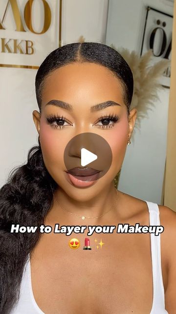 KKAÖ by KKB on Instagram: "How to layer your makeup✨😍
BEGINNER DETAILED STEP BY STEP YouTube Tutorial out NOW. Subscribe now ‼️ YouTube channel- @kkaobykkb 🛎️🛎️🛎️ 
Save & try✅
Inspo @kaadijaa 😍✨

Product list⬇️✨ my favs😍👑⬇️
@kkaobeauty skin essential concealer shade 5 
@kkaobeauty sunsculpt bronzing stick - brown sugar 
@kkaobeauty skin essential condenser - shade 3 to brighten 
@kkaobeauty jelly liquid blush - watermelon Pop 
@kkaobeauty skin essential concealer shade 3
@kkaobeauty Artist essential powder palette 
@kkaobeauty sunbaked bronzer 
@kkaobeauty Barb blush palette 
@kkaobeauty sun jewel highlighter palette 
@kkaobeauty sexy lipliner kit - lipliner used - beautiful bad ass 
@kkaobeauty sexy lip kit - lipstick used - kissing in the bank 
@kkaobeauty lipgloss - sweet babe Bronzing Stick, Basic Makeup Tutorial, Makeup Beginner, Watermelon Pops, Powder Palette, Concealer Shades, Liquid Blush, Makeup Class, Makeup Beginners