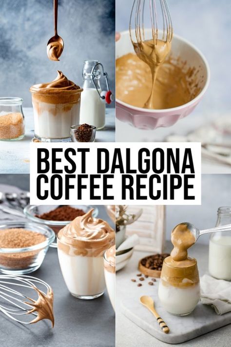 How To Make Dalgona Coffee: The Best Dalgona Coffee Recipe Mocha Milkshake, Whipped Coffee, Coffee Guide, Beverage Recipes, Coffee Cream, Coffee Recipe, Coffee Uses, Eat Fat, Salty Snacks