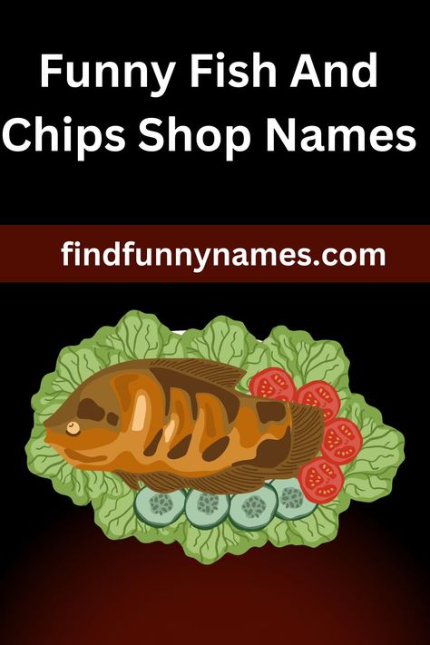 Looking for a good laugh? Check out these hilarious fish and chip shop names that are guaranteed to make you chuckle! From pun-tactic plays on words to clever combinations, these funny names will reel you in. Get ready to dive into a sea of laughter with hashtags like . Whether you're a fan of fish and chips or just appreciate a good joke, this content is sure to leave you hooked. #FishyHumor #ChipShopLaughs #FunnyFoodNames #FoodPuns#FishAndChips Fish And Chips Shop, Burger Names, Fish Burger, Funny Fish, Fish And Chip Shop, Food Puns, Funny Names, Fishing Humor, Fish And Chips