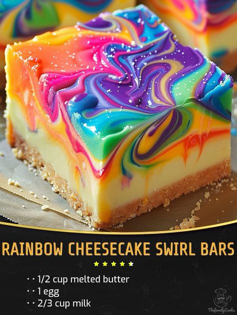 Cheesecake Dips, Rainbow Recipes, Rainbow Cheesecake, Food References, Birthday Boards, Kreative Snacks, Realistic Cakes, Mouse Pictures, Cooking Stuff