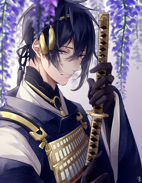 Mikazuki Munechika/#2018431 - Zerochan Male Ocs, Touken Ranbu Mikazuki, Anime Samurai, Anime Fairy Tail, Anime Kimono, Yokai Watch, Male Characters, Random Art, Anime Pics