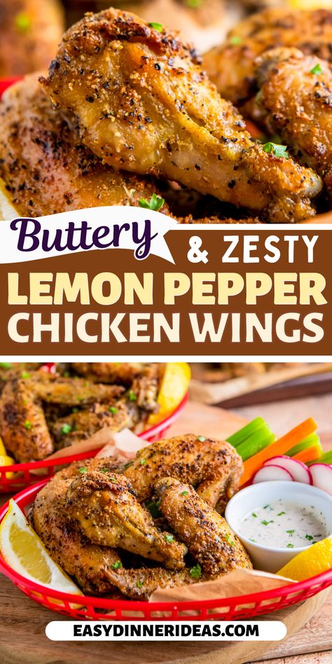 Wings Recipe Lemon Pepper, Lemon Pepper Wings Recipe, Lemon Pepper Chicken Wings Recipe, Wings Recipe Baked, Baked Lemon Pepper Chicken, Chicken Wing Recipes Fried, Pepper Chicken Wings, Chicken Fried Chicken, Wings Chicken