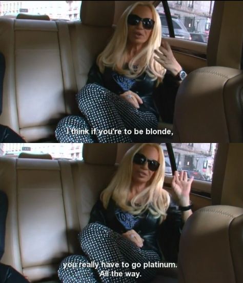 Donatella Versace from documentary Donatella Versace 90s, Versace Quotes, Versace Aesthetic, House Of Versace, Versace 90s, Spring Inspo, Vintage Versace, Donatella Versace, Bratz Doll