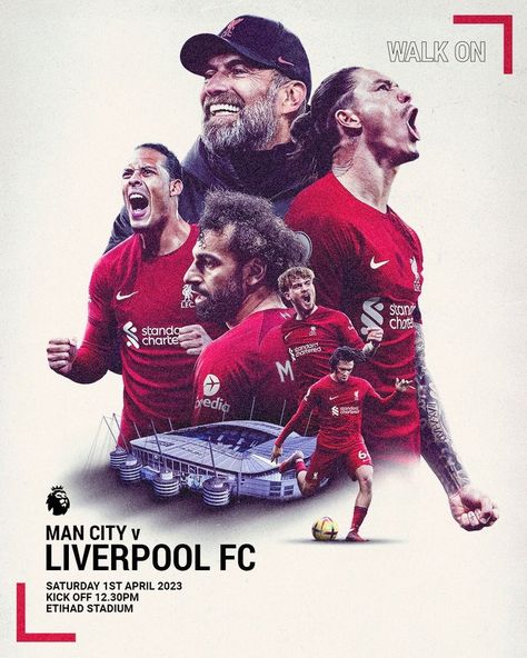 Liverpool Poster Design, Match Day Poster Design, Football Ads, Liverpool Poster, 3d Typography Design, Instagram Graphic Design, Sports Design Ideas, Football Posters, Swiss Style