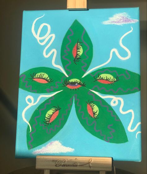 Weeds Painting, Dope Paintings Easy, Leaf Painting Acrylic, Painting Canvas Easy, Temple Tattoo, Shop Painting, Trippy Cartoon, Trippy Painting, Insta Photos