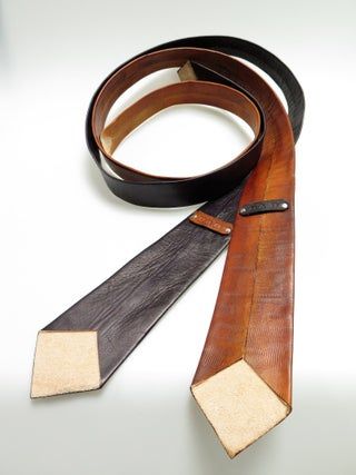 Leather Neckties : 10 Steps (with Pictures) - Instructables Cute Gift Wrapping Ideas, Leather Glue, Leather Bow Tie, Leather Anniversary, Leather Suspenders, Leather Apron, Best Accessories, Leather Stamps, Leather Art