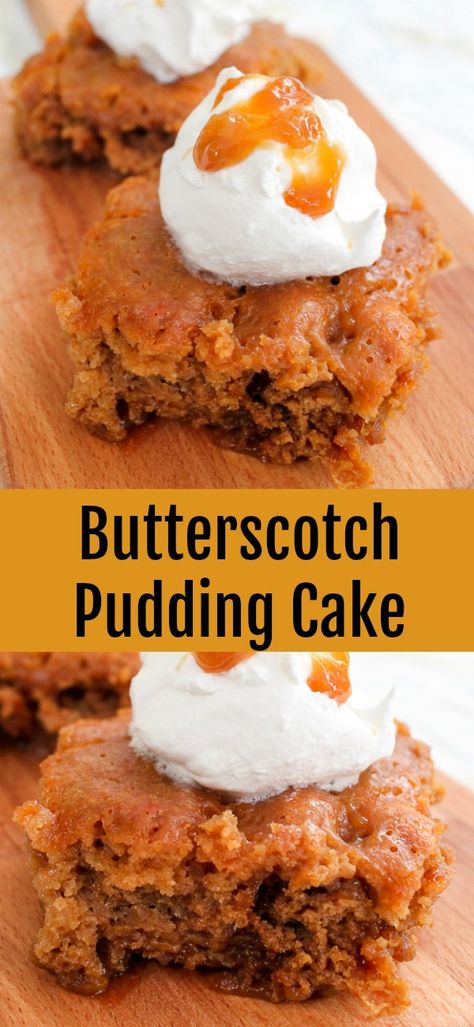 Hot Pudding Cake, Butterscotch Pound Cake Recipes, Self Saucing Butterscotch Pudding, Butterscotch Dump Cake, Butterscotch Lush Cake, Instant Butterscotch Pudding Recipes, Pudding Cake Desserts, Slow Cooker Dessert Recipes Easy, Butterscotch Pudding Pumpkin Bread