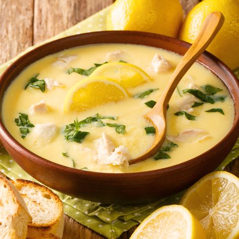 Greek Lemon Chicken & Orzo Soup Greek Soup, Orzo Soup Recipes, Lemon Soup, Lemon Chicken Soup, Orzo Soup, Greek Lemon Chicken, Chicken Orzo, Chicken Orzo Soup, Lemon Chicken Orzo Soup