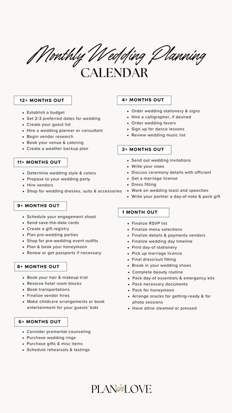 wedding planning calendar | organization | time management | wedding planning | wedding planning checklist | wedding day moments | wedding planning tools  | wedding planning | wedding journey | wedding | plan in love 16 Month Wedding Planning Timeline, Wedding Planning Schedule Timeline, Year And A Half Wedding Planning Timeline, Pre Wedding Timeline, 1 Year Wedding Timeline, 10 Month Wedding Planning Checklist, Small Wedding Planning Timeline, Wedding To Do Timeline, Wedding Timeline Planning