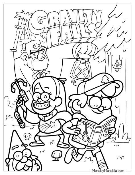 20 Gravity Falls Coloring Pages (Free PDF Printables) Gravity Falls Coloring Pages, Gravity Falls Book, Diy Crafts To Do At Home, Fall Coloring Sheets, Twin Siblings, Anna Und Elsa, Looney Tunes Tweety, Desenhos Gravity Falls, Preschool Coloring Pages