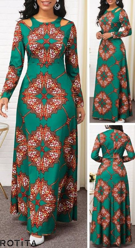 African Print Long Dress, African Attire Dresses, Long African Dresses, Short African Dresses, Best African Dresses, African Fashion Skirts, African Dresses Modern, Afrikaanse Mode, African Wear Dresses