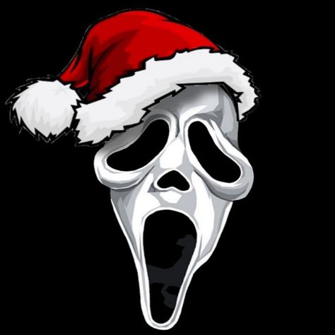 Ghost Face Christmas Wallpaper, Ghostface Christmas Pfp, Scary Christmas Wallpaper, Ghost Face Christmas, Ghostface Cartoon, Ghostface Christmas, Ghostface Pfp, Ghost Face Drawing, Ghostface Drawing