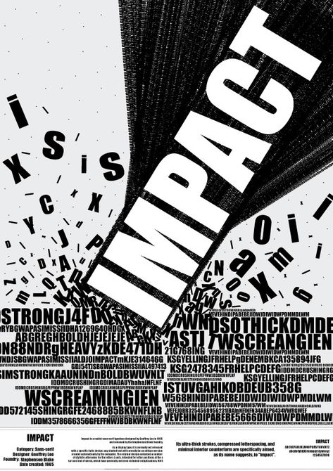 Poster: Impact font on Student Show Impact Design Graphics, Good Typography Poster, Typeface Poster Ideas, Font For Poster Graphic Designers, Poster With Typography, Typographic Posters Design, Type As Image Poster, Expressive Typography Poster, Type Only Posters