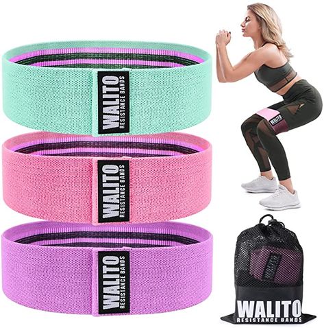 Amazon.com : Walito Resistance Bands for Legs and Butt, Exercise Bands Set Booty Bands Hip Bands Wide Workout Bands Sports Fitness Bands Resistance Loops Band Anti Slip Elastic (Set 3) : Sports & Outdoors Workout Bands, Best Resistance Bands, Hiit Workout At Home, Exercise Bands, Resistance Band Set, Resistance Workout, Loop Bands, Resistance Bands, Lower Body Workout