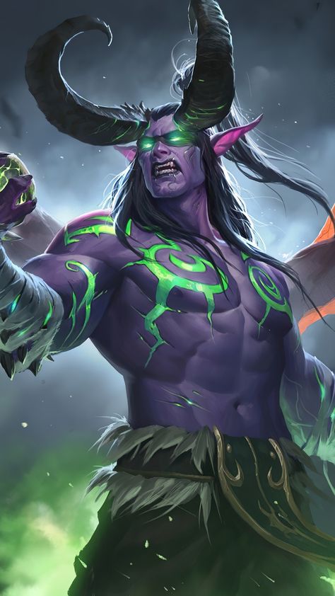 Wow Illidan, Warcraft Heroes, World Of Warcraft 3, World Of Warcraft Game, Illidan Stormrage, Warcraft Game, Warcraft Movie, Warcraft Iii, Warcraft Art