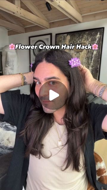 Flower In Hair Hairstyles, Bridal Lookbook, Flower Crown Hairstyle, Country Fair, Tiki Party, Spring Hairstyles, Girls Hair, Real Flowers, Hairstyle Ideas