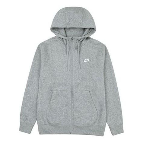 Men's Nike Casual Sports Solid Color Zipper hoodie Jacket Gray BV2645-063 Grey Nike Jacket, Ensemble Nike, Nike Zip Hoodie, Grey Nike Hoodie, Nike Casual, Nike Sportswear Club Fleece, Nike Sportswear Women, Cute Nike Outfits, Nike Pullover