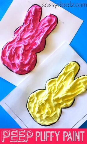 Puffy Paint Crafts, Peeps Crafts, Easter Art Project, Easter Craft For Kids, Easter Craft Projects, Crafty Morning, April Crafts, April Easter, Fun Easter Crafts