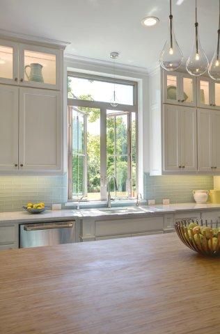 Casement windows combined with a transom on top brings in lots of light in this beautiful kitchen. Featured: Tuscany® Series Kitchen Windows Above Sink Ideas, Kitchen Window Over Sink Ideas, Kitchen Windows Above Sink, Window Above Kitchen Sink, Window Over Kitchen Sink, Window Above Sink, Farm Kitchen Ideas, Over Kitchen Sink, Above Kitchen Sink