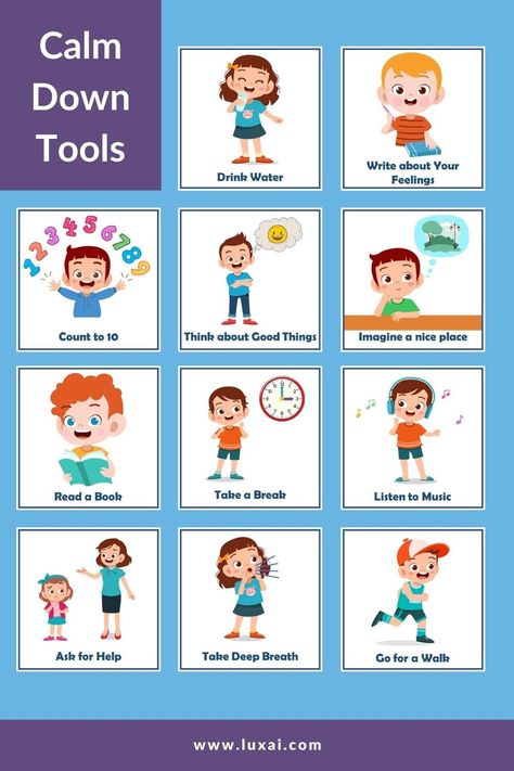 Calm Down Strategies, Emotional Regulation Activities, Teaching Emotions, Emotion Chart, Social Emotional Activities, Paracord Ideas, Feelings Chart, Calming Strategies, Tips For Parents