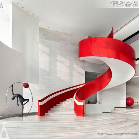 Disproportionate Interior Design, Red And White Interior Design, Red Interior Design Modern, Contrast Design Principle, Interior Design Emphasis, Unity In Interior Design, Harmony In Interior Design, Emphasis In Interior Design, Sales Center Design