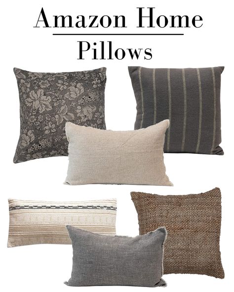 Throw Pillows Living Room 2023, Home Inspo Modern Living Room, Amazon Pillow Covers Neutral, Decorated Console Table Ideas, Neutral Couch Pillow Ideas, Living Room Pillow Combinations, Throw Pillow Sizes Guide Couch, Minimalist Couch Pillows, Neutral Bed Pillow Ideas