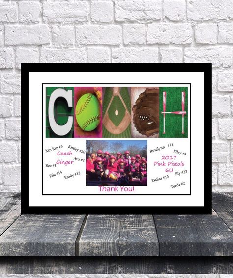 End Of Year Baseball Coach Gifts, End Of Year Coach Gifts, End Of The Year Softball Gifts, End Of Year Softball Team Gifts, Softball End Of Season Gifts For Players, Softball Coach Gift Ideas, Softball Banquet, Coaches Gifts, Cheerleading Coach