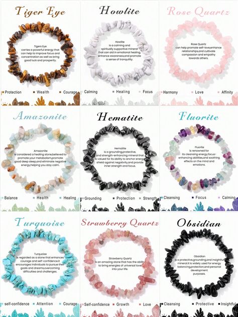 Multicolore  Collar  pierre   Embellished Semi Precious Stone Bracelet, Power Bracelet, Stone Bracelets, Friendship Jewelry, Natural Stone Bracelets, Bracelets For Women, Nature Bracelets, Emotional Healing, Quartz Stone