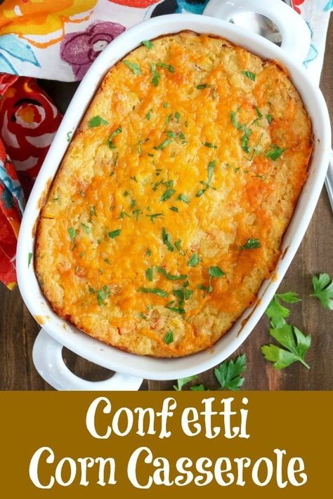 Thanksgiving Leftovers Casserole, Casserole Sides, Confetti Corn, Baked Corn Casserole, Classic Thanksgiving, Fantastic Recipes, Thanksgiving Side Dish, Food Blogging, Healthy Pasta