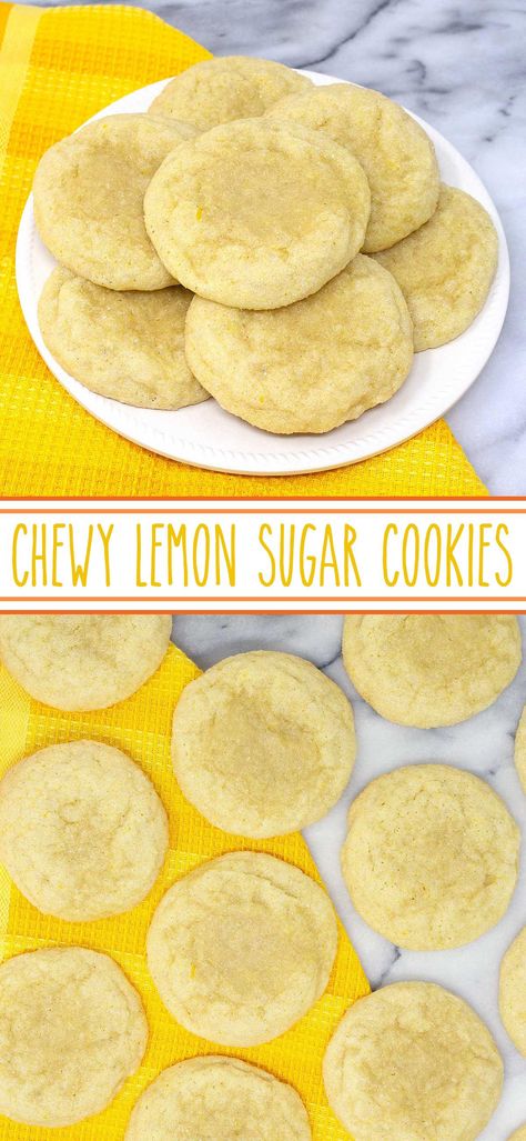 Simple Sugar Cookies, Cookies With Lemon, Cookies Lemon, Lemon Sugar Cookies, Simple Sugar, Dessert Simple, Cookies Cake, Easy Sugar Cookies, Lemon Sugar