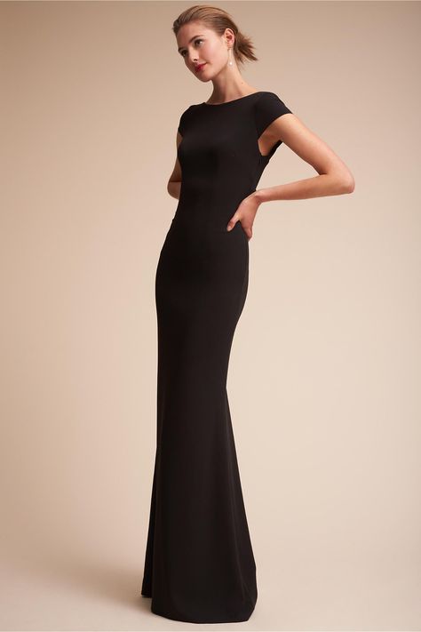 Sleek Dress, Outfit Jeans, Long Black Dress, Dress Measurements, Capped Sleeve Dress, Groom Dress, Tie Dress, Mode Inspiration, Long Black